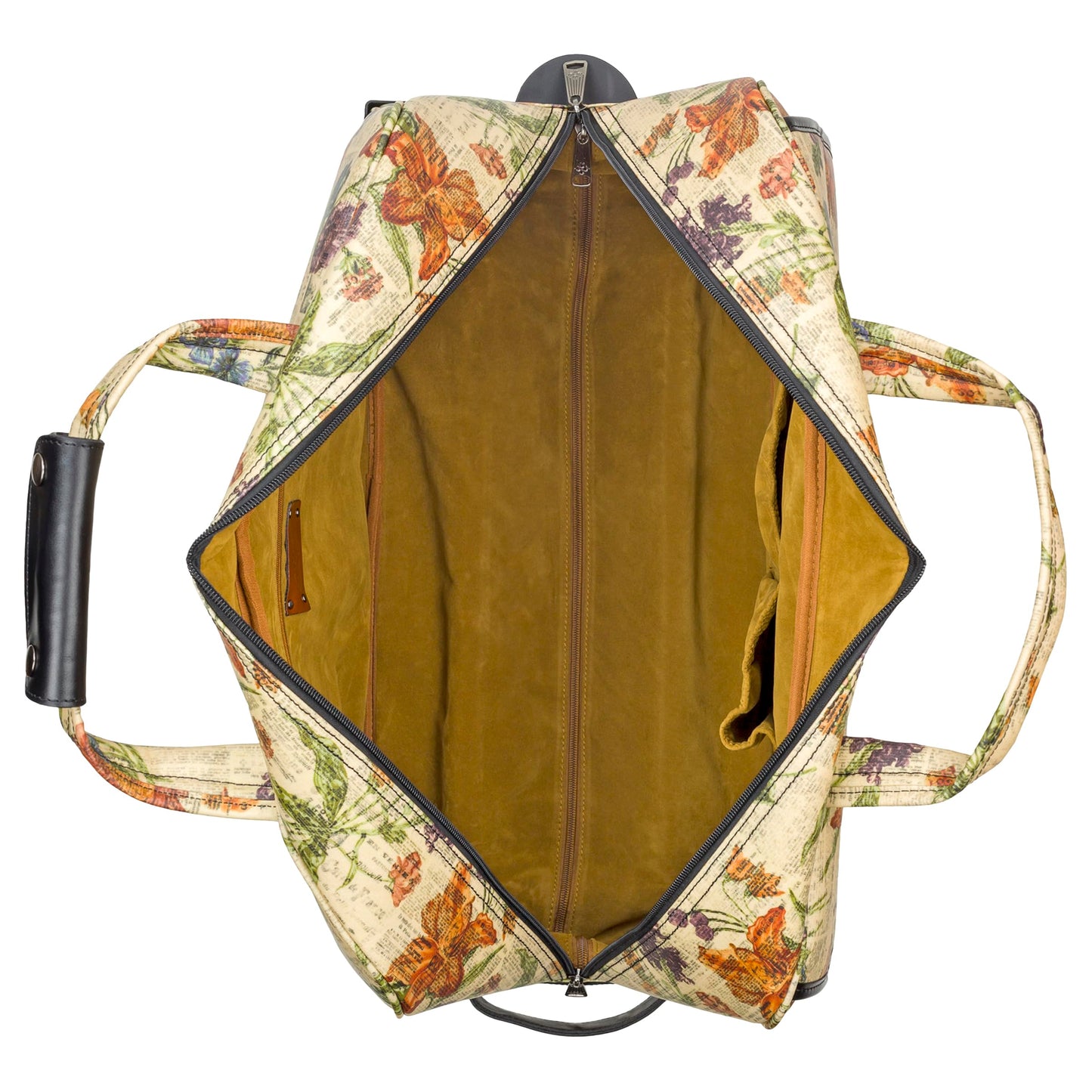 Patricia Nash Argentella Large Trolley Bag, Signature Map, Riot Rust, 22" L x 10.75" W x 13.5" H