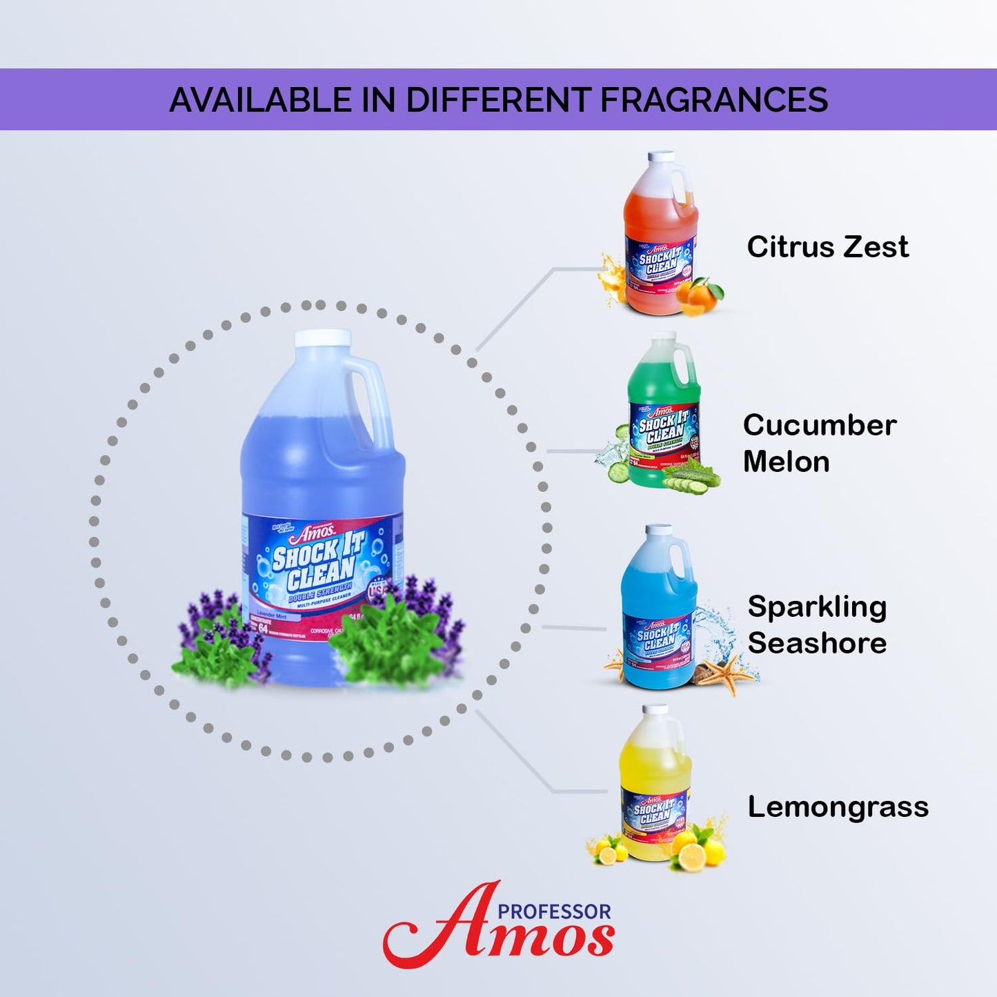 Professor Amos' Shock It Clean Extreme All Purpose Concentrate Cleaner, Make 128 Bottles 64 Oz