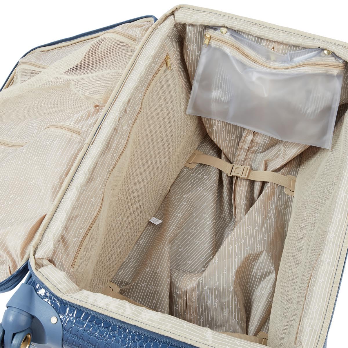 Samantha Brown 30" Exp Spinner luggage - Durable croco-embossed PVC - Chestnut -