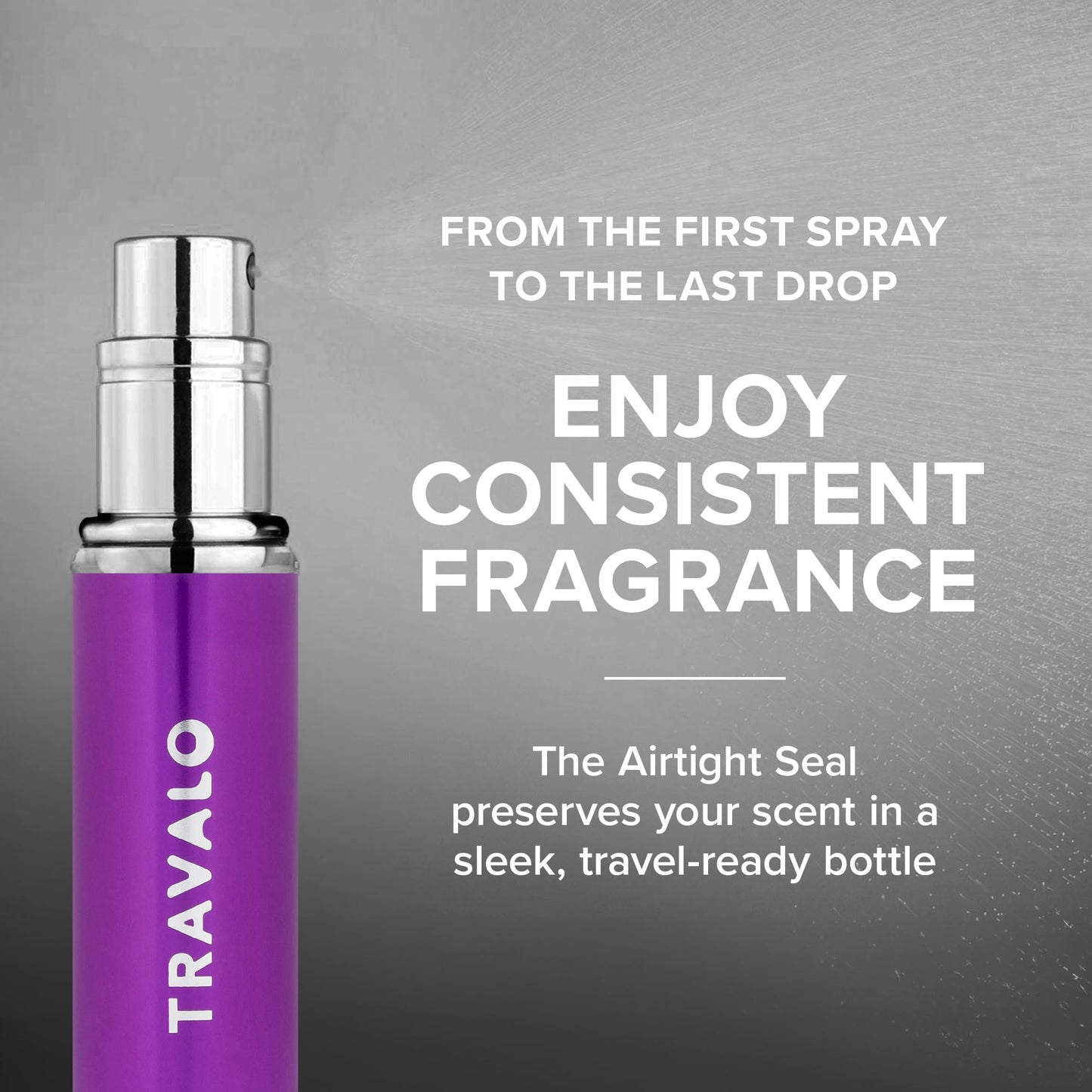 Travalo Classic HD Perfume Atomizer | Genie-S TSA Approved Travel Perfume Bottle Refillable | Reusable Airtight Easy-Fill Mini Pump Sprayer | Lightweight Elegant Design w/Volume Window