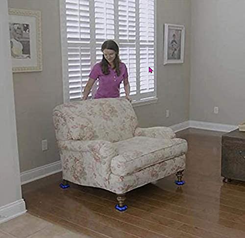 MEGA MOVERS 18-Piece Furniture Moving Set | Move and rearrange Furniture Quickly and Easily on Your own. Use The Lever to Raise Furniture and Slide The trolleys in Place.