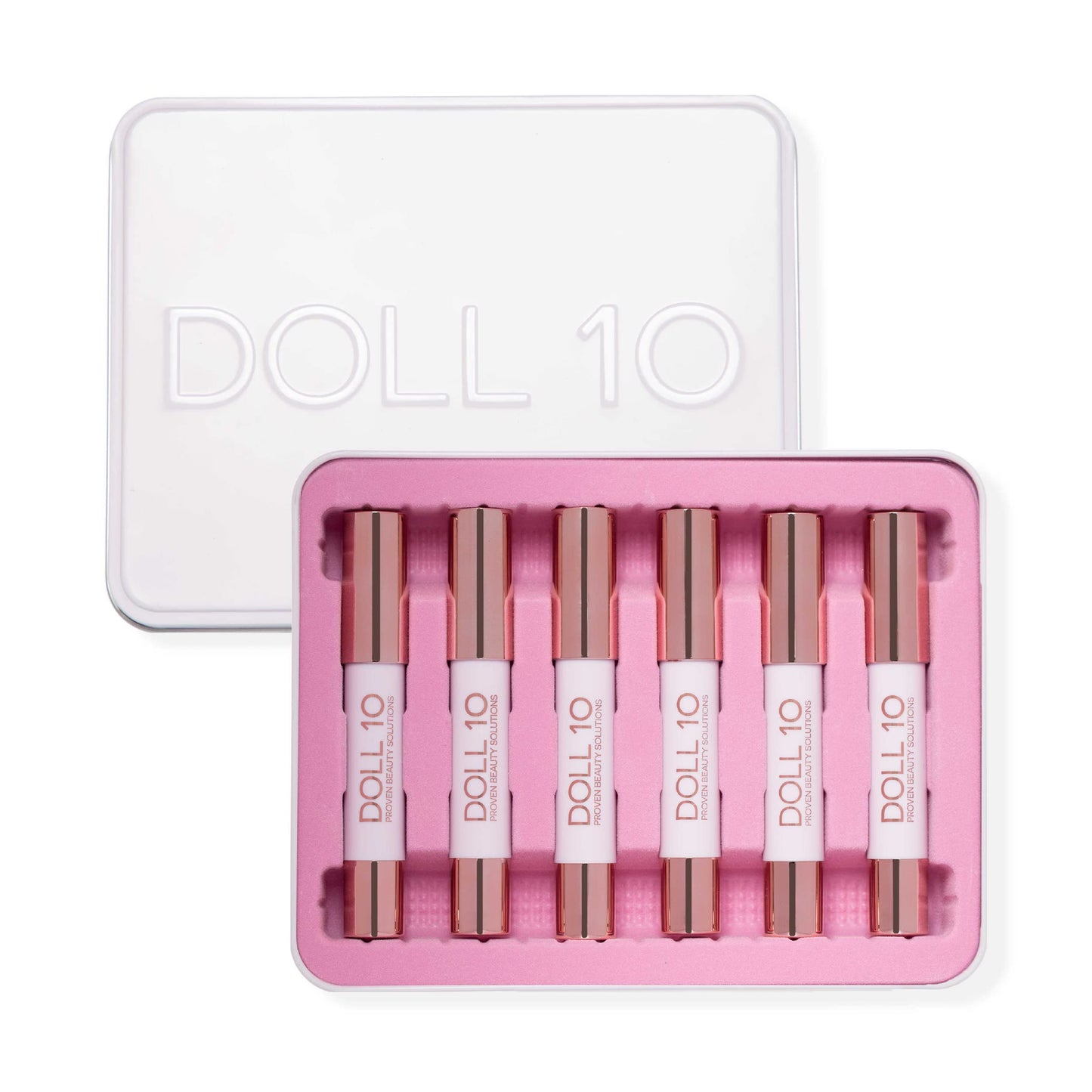 Doll 10 Speak Your Peace Lip Crayon Set - 6 Piece Lightweight Moisturizing Lip Tint Balm Color Collection