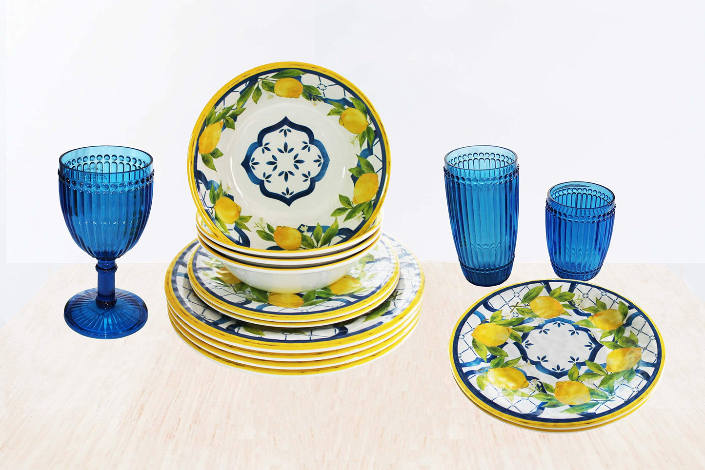 Le Cadeaux 12 Piece Luxury Melamine Dinnerware Set, Service for 4 (Palermo)