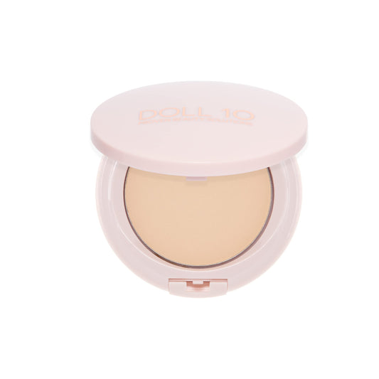 Doll 10 T.C.E. Super Coverage Serum Powder Foundation - Lightweight Buildable Full Coverage Hydrating Anti-Aging Face Makeup (Light)