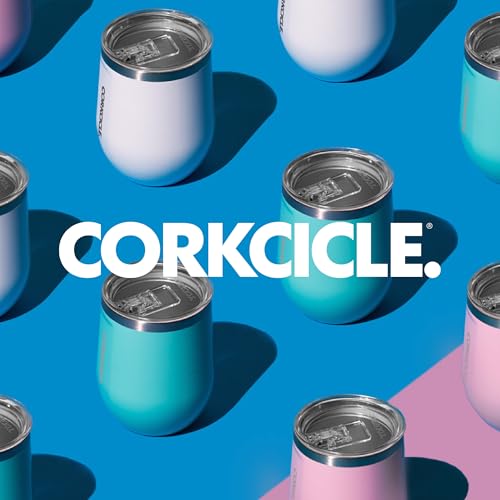 Corkcicle Stemless Insulated Wine Glass Tumbler, 12 oz – Stainless Steel Stemless Wine Glass Keeps Beverages Cold for 6 Hrs, Hot for 3 Hrs