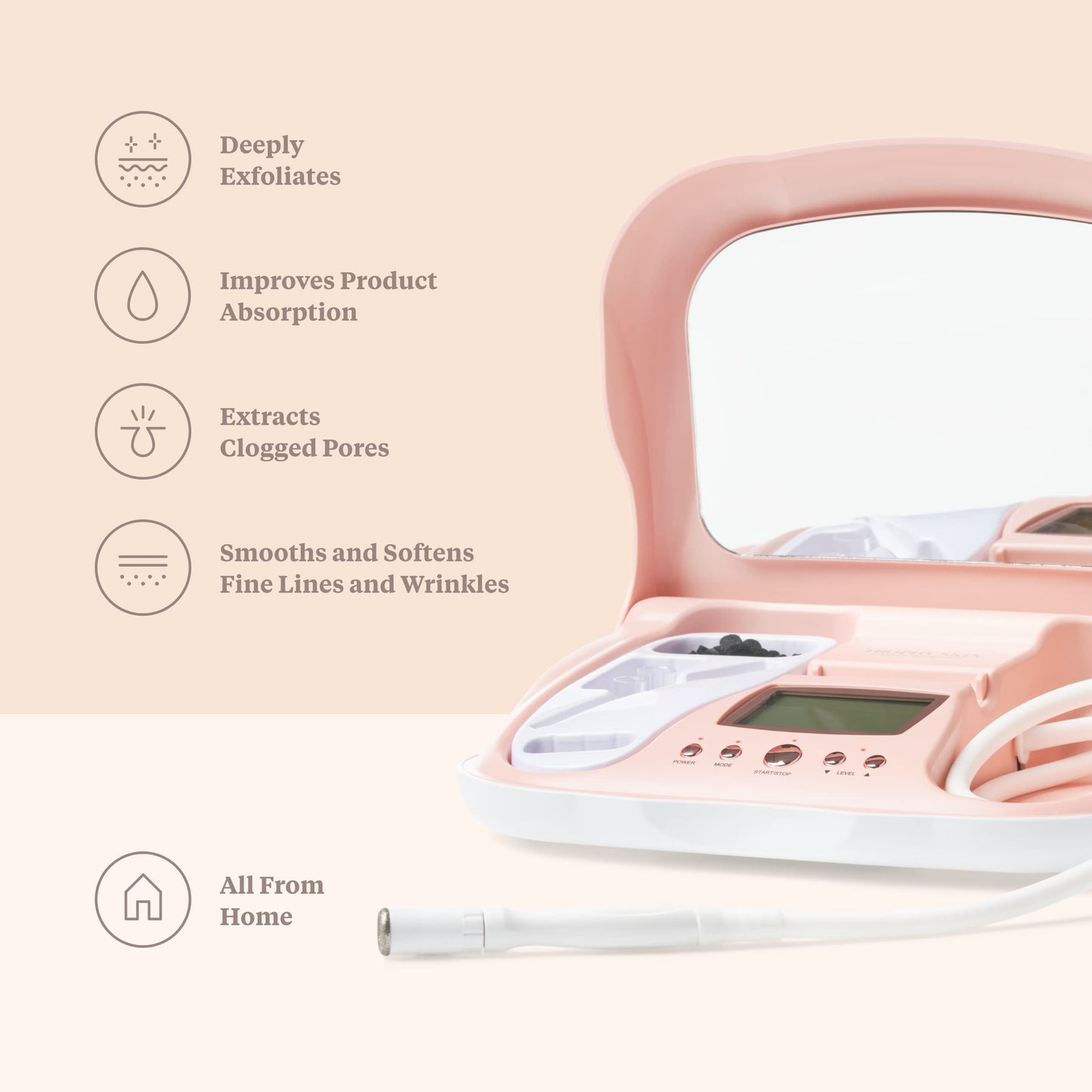 Trophy Skin MicrodermMD - At Home Microdermabrasion Kit - Anti Aging and Acne Treatment - Contains Real Diamond and Pore Extractor Tips to Rejuvenate Skin and Reduce Acne Scars