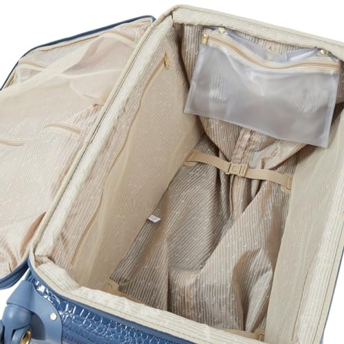 Samantha Brown 26" Exp Spinner luggage - Durable croco-embossed PVC - Burgundy -