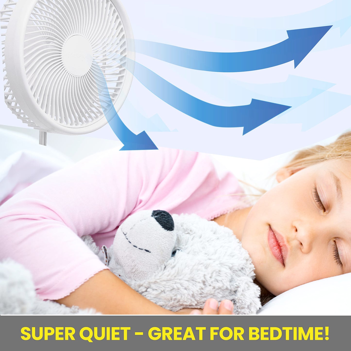 Bell+Howell MY FOLDAWAY FAN Rechargeable Fan Collapsible Fan Ultra Lightweight Portable Compact Extendable to 12" High with 2 Speed Modes As Seen On TV