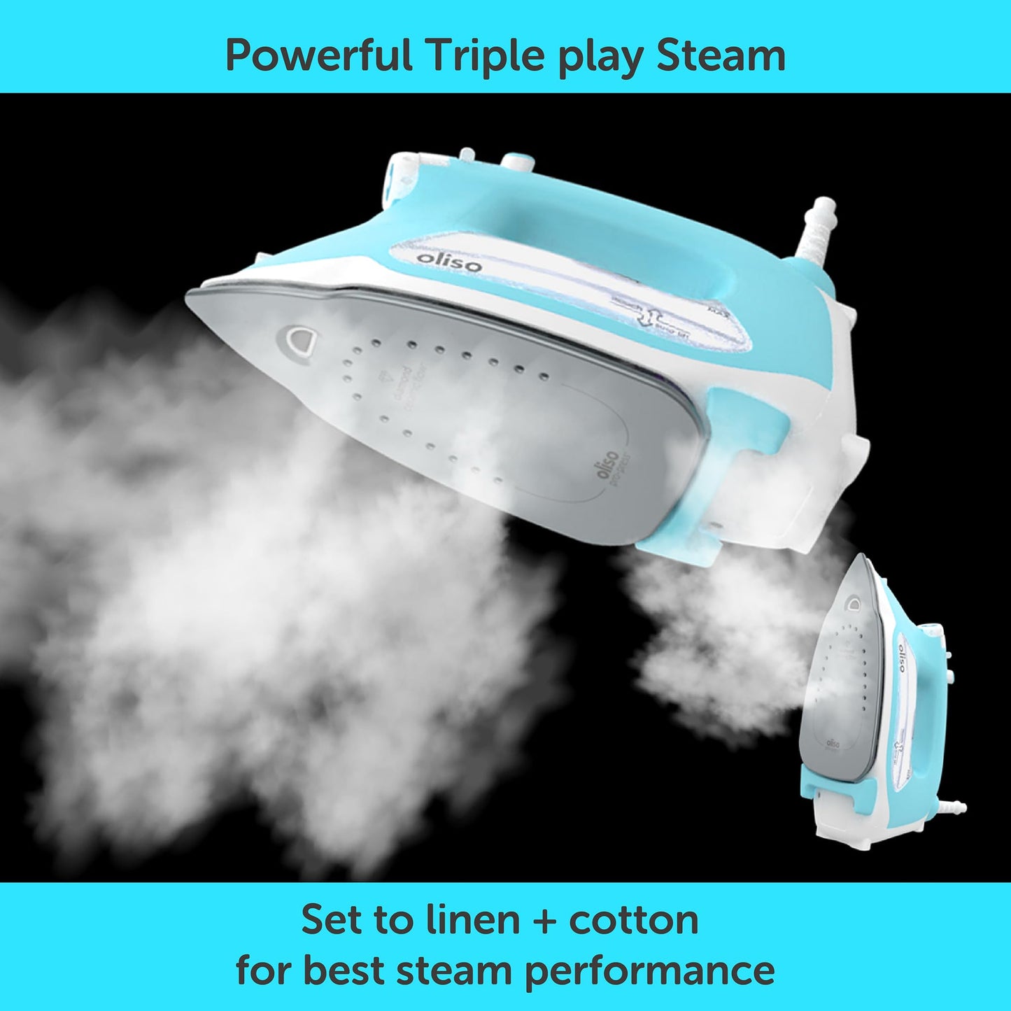 Oliso TG1600 Pro Plus 1800 Watt SmartIron with Auto Lift - for Clothes, Sewing, Quilting and Crafting Ironing | Diamond Ceramic-Flow Soleplate Steam Iron