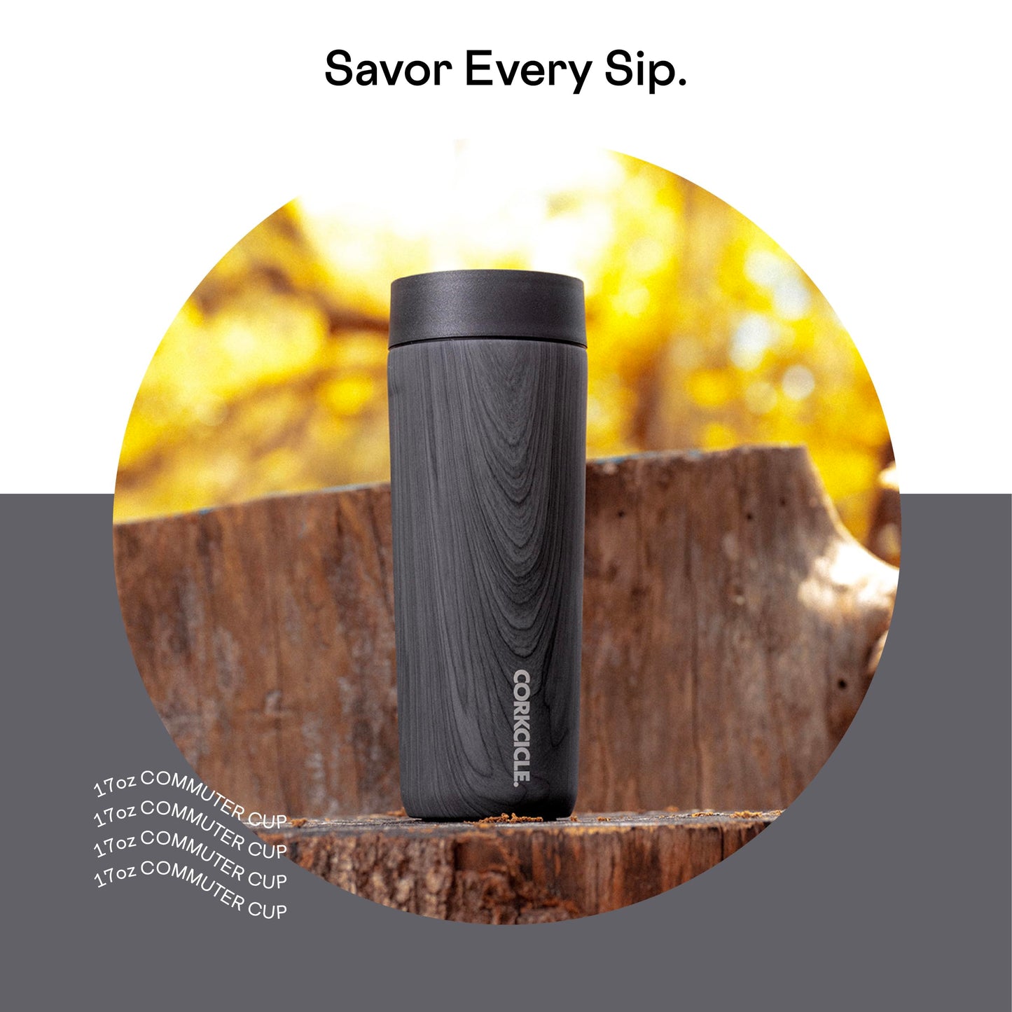 Corkcicle Commuter Cup Travel Mug with 360° Sip Lid