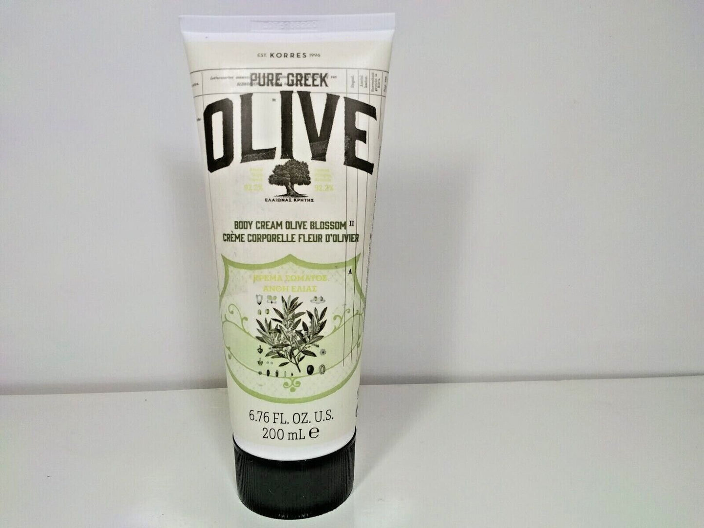 Korres Pure Greek Body Cream Olive Blossom ~ 6.27 fl. oz. sealed